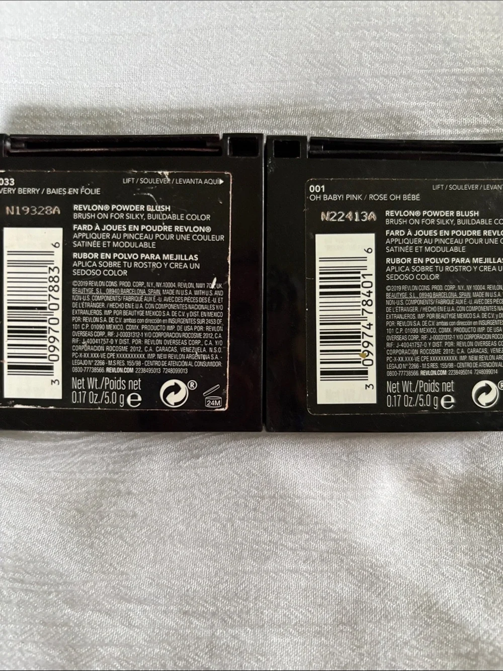 Revlon Powder Blush Duo — Very Berry (033) & Oh Baby! Pink (001)